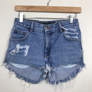 XOXO Frayed Denim Shorts